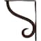 Ekena Millwork Ashford Single, Wrought Iron Bracket, (Single center brace), Antiqued Copp 1 1/2"W  x 7 1/2"D x 10"H BKTM01X07X10SASACO - alternate 2